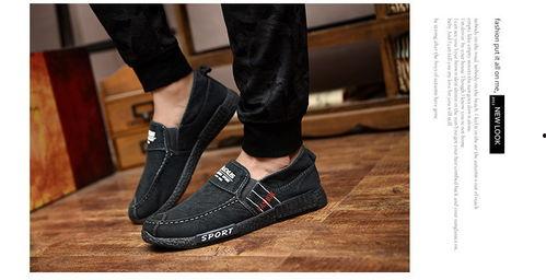 懒人网红鳄鱼帆布鞋